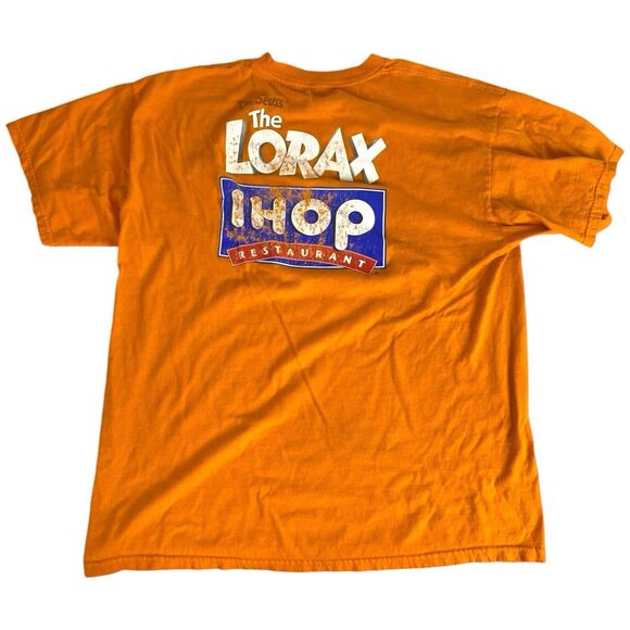 Dr. Seuss' The Lorax IHOP Restaurant Orange T-Shirt Advertise Size XL 0011 - Picture 3 of 6